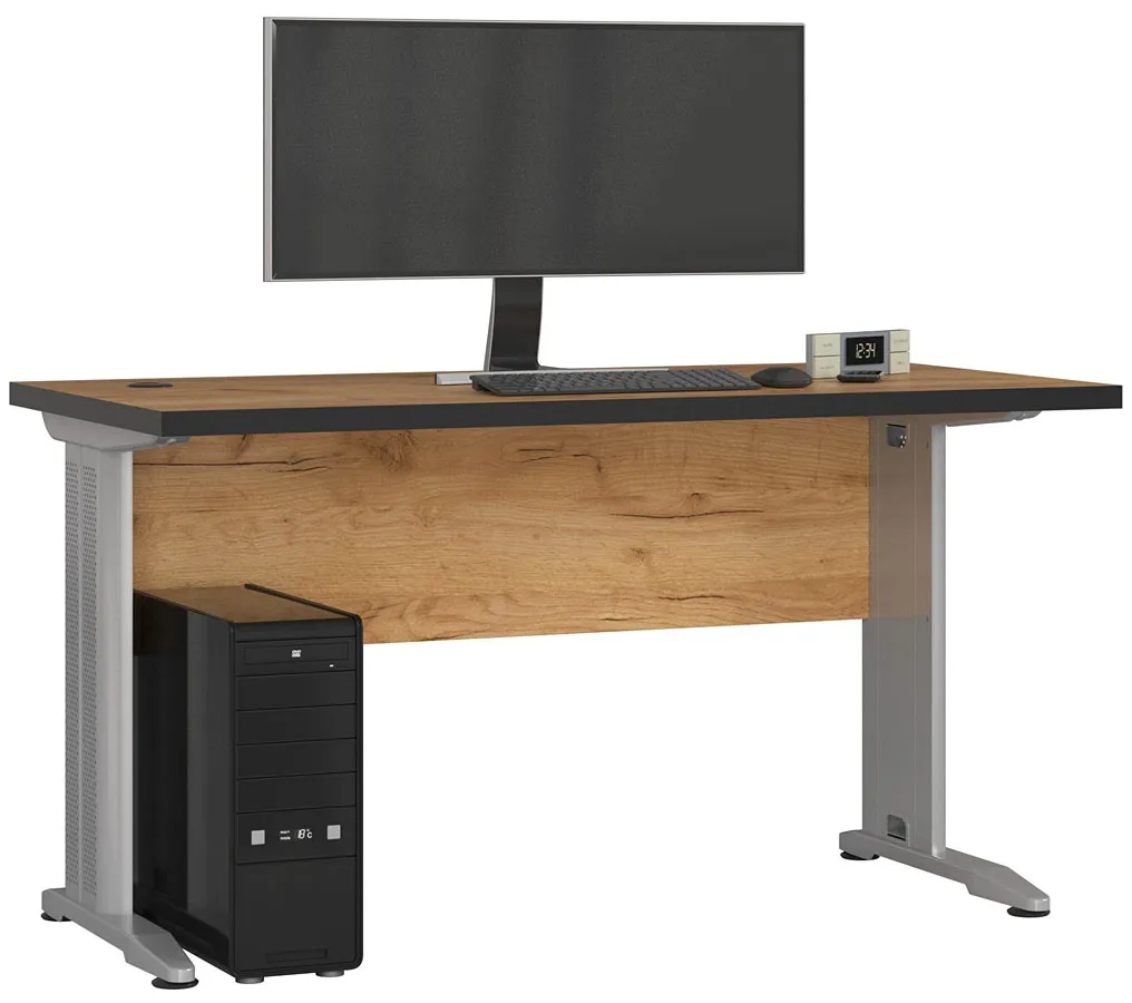 Elior Minimalistyczne biurko proste dąb craft - Rook