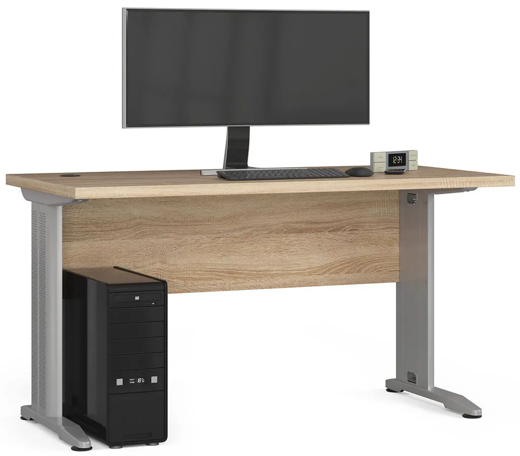 Elior Biurko z metalowymi nogami dąb sonoma - Rook