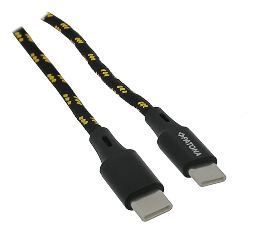 PATONA 1811 kabel USB USB 2.0 0,06 m USB C Czarny, Żółty