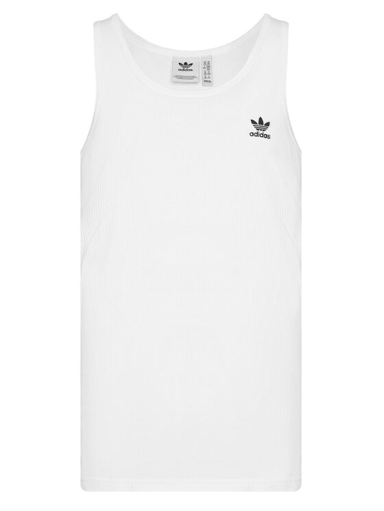 adidas Tank top Trefoil Essentials IY7366 Biały Regular Fit