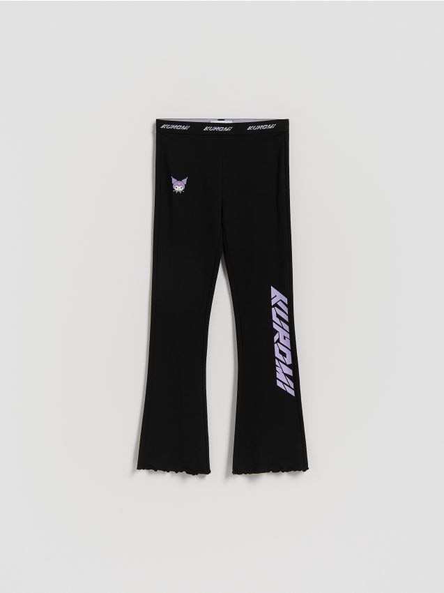 Reserved - Legginsy flare Kuromi - czarny