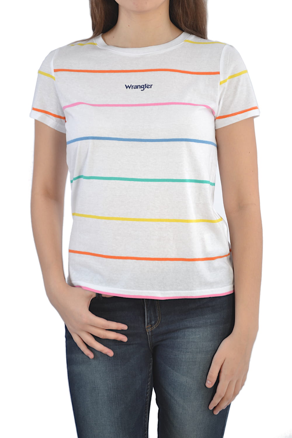 WRANGLER REGULAR TEE REAL WHITE T-SHIRT DAMSKI