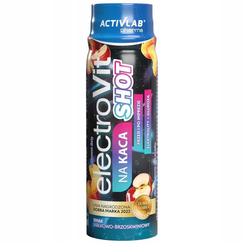 Activlab Pharma ElectroVit Na Kaca Shot, smak jabłko-brzoskwinia, 80 ml