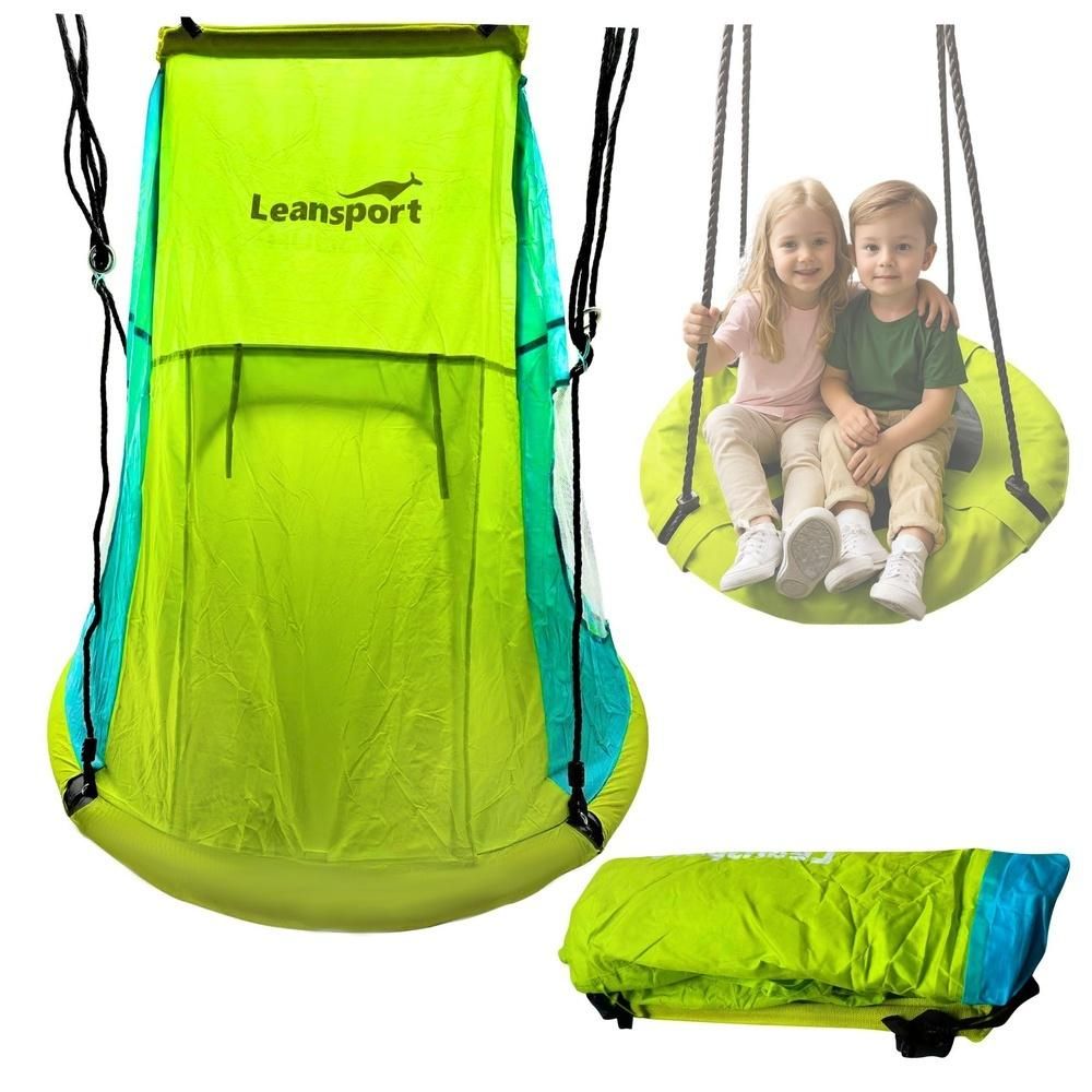 Namiot do huśtawki bocianie gniazdo ziel 110-120cm Leantoys - zabawka
