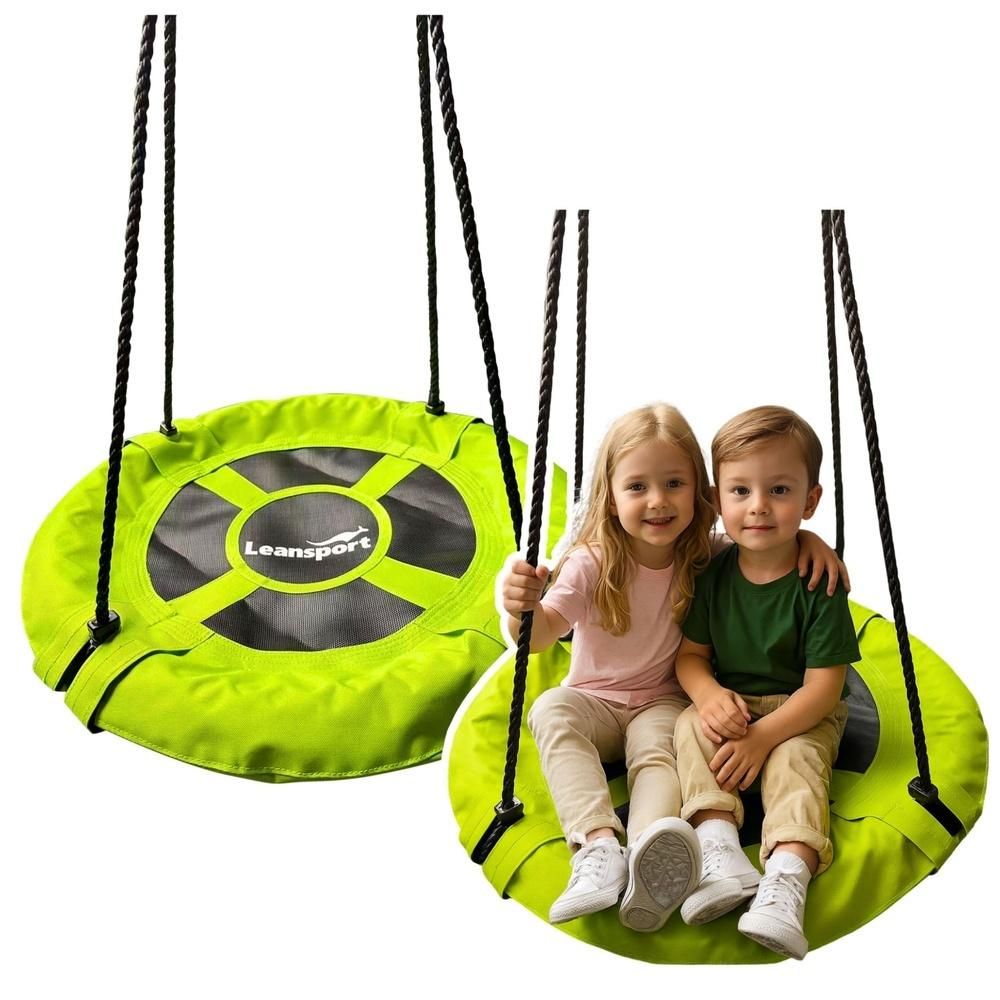 Huśtawka ogrodowa bocianie gniazdo zielona 60cm Leantoys - zabawka