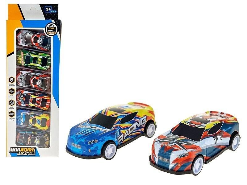 Zestaw 6 aut metalowych 26,5x9x2,6cm - model lub pojazd