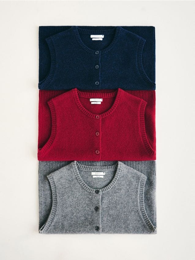 Opinie o Reserved - Wełniana kamizelka - szary