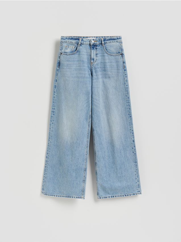 Reserved - Jeansy baggy fit - niebieski