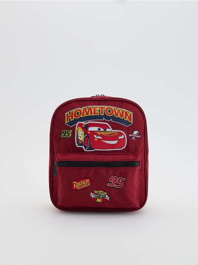 Reserved - Plecak Auta - bordowy