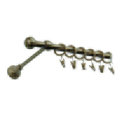 Karnisz pojedynczy motyw kuty Ø16, 140 cm stare złoto kulka