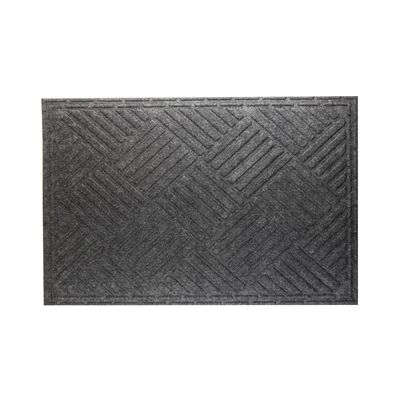 Wycieraczka materiałowa 60 x 90 cm szaro-brązowy