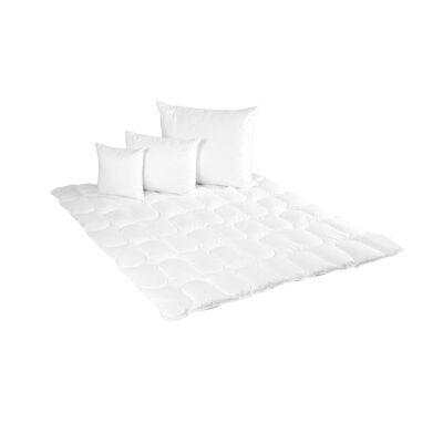 Kołdra z mikrofibry Perlla letnia 160 x 200 cm biały