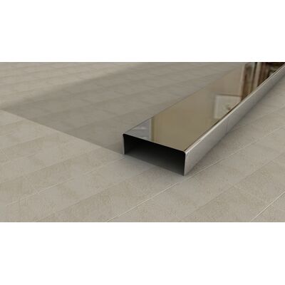 Listwa ze stali nierdzewnej 0,6 x 1,0 x 270 cm SILVER M10