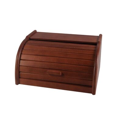 Chlebak drewniany duży 39 x 29 x 18 cm ciemnobrązowy