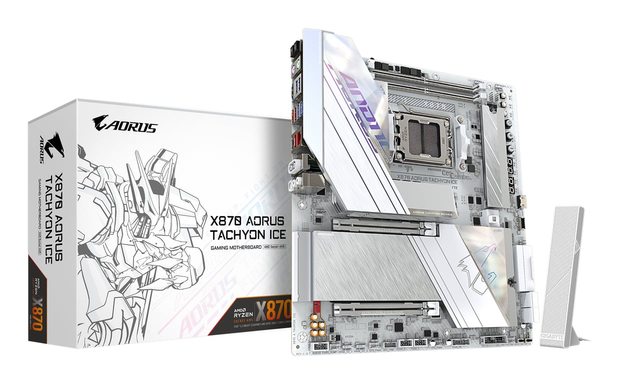 GIGABYTE X870 AORUS TACHYON ICE AMD X870 Gniazdo AM5 Rozszerzone ATX