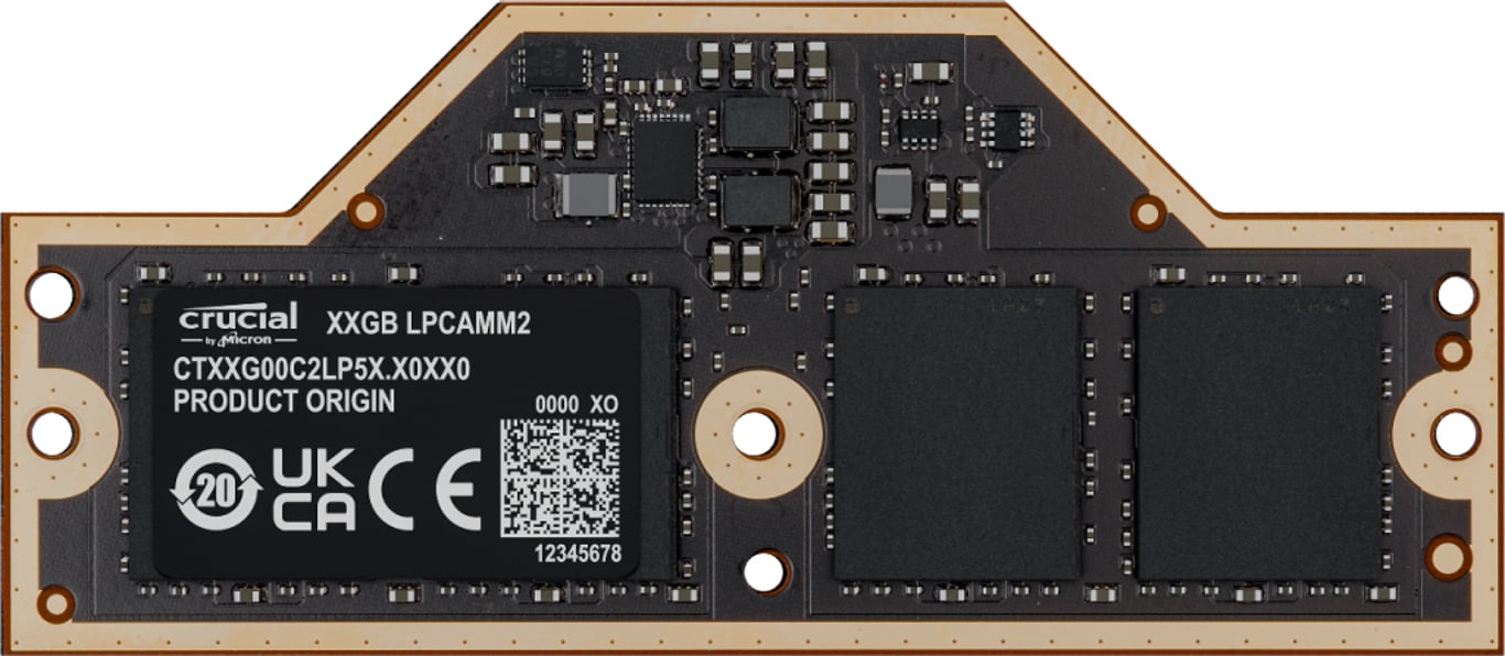 Crucial CT64G75C2LP5X moduł pamięci 64 GB 1 x 64 GB LPDDR5X 7500 MT/s