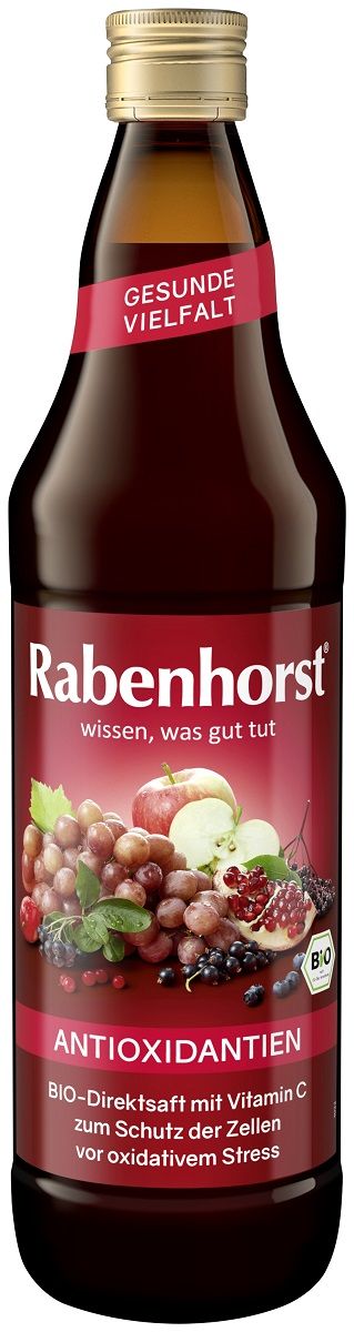 Rabenhorst Sok wieloowocowy nfc antyoksydant 750 ml Bio - żywność