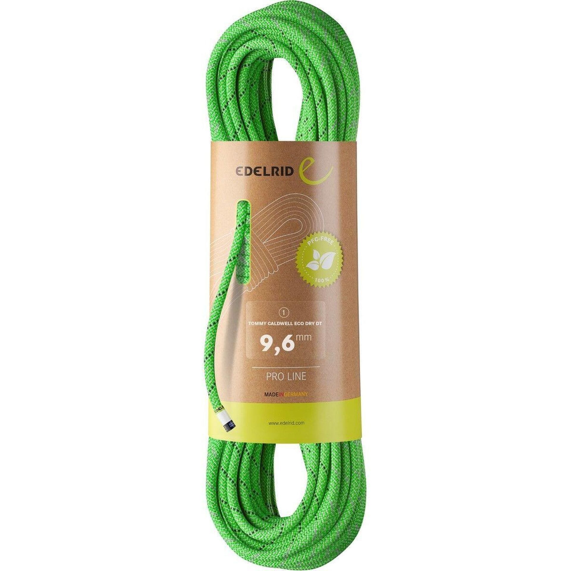 Фото - Альпінізм Edelrid Lina  Tommy Caldwell Eco Dry DT 9,6mm 60 m Kolor: zielony 