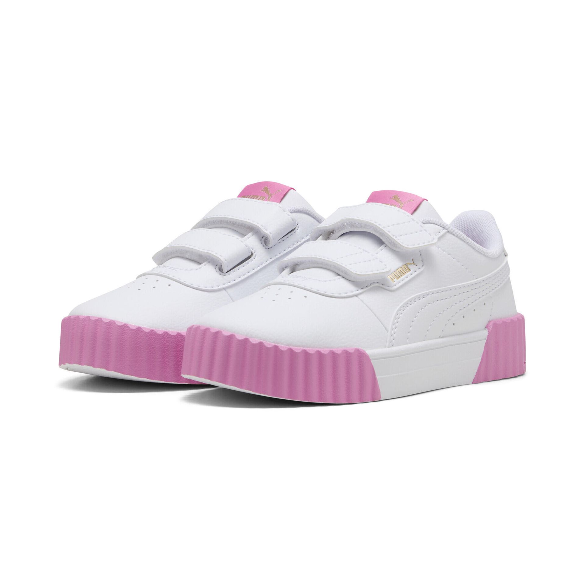 Dziecięce sneakersy Carina 3.0 PUMA White Gold Posie Pink