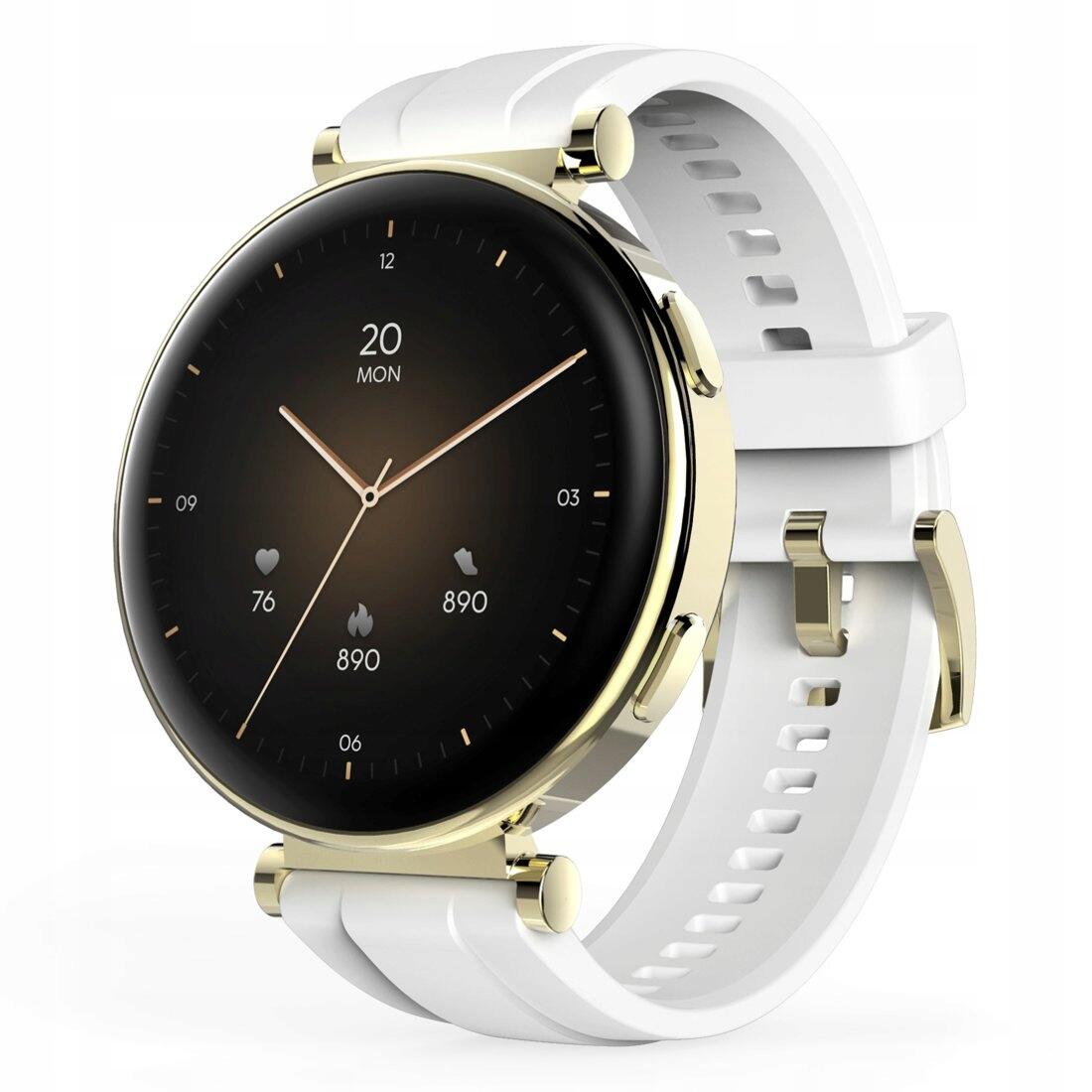 Hama Fit Watch 7000 Złota koperta z białym paskiem