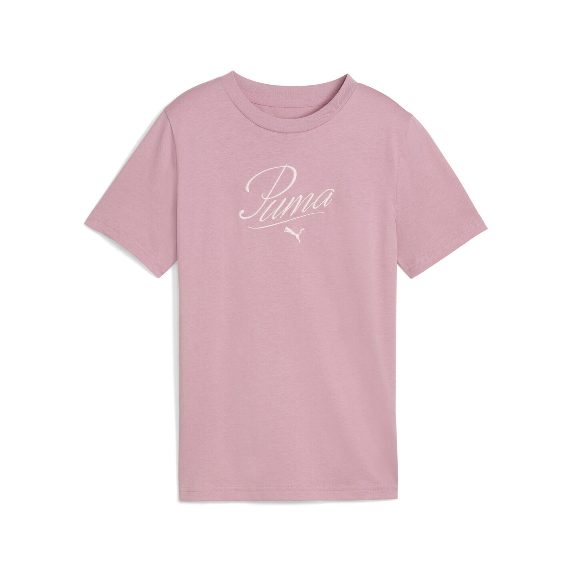 Młodzieżowa koszulka Essentials Script PUMA Poised Pink