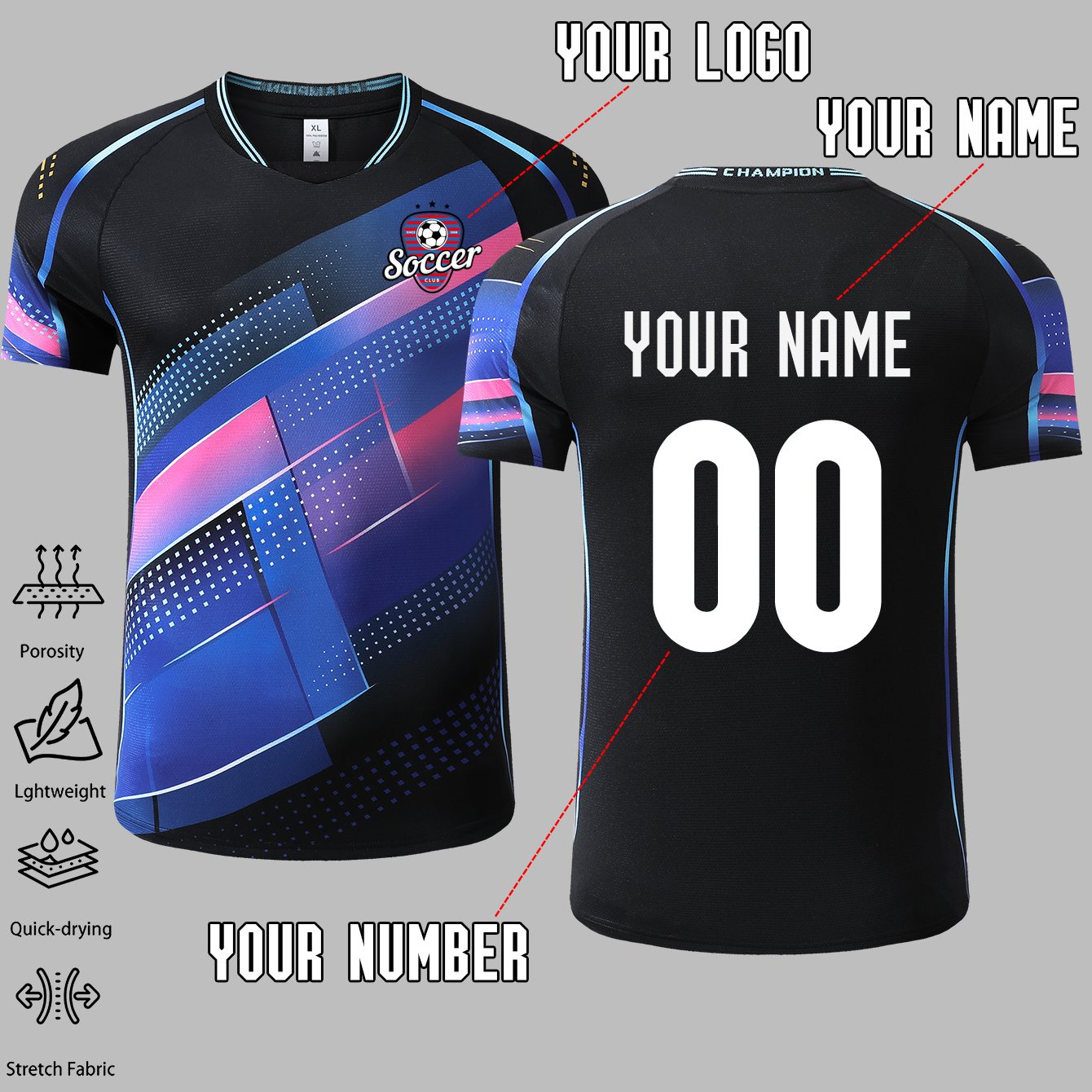 TEMU Personalizowana Koszulka Sportowa dla Mężczyzn i Kobiet – Szybkoschnąca, Oddychająca Poliester z Żywym Wzorem Geometrycznym – Idealna na