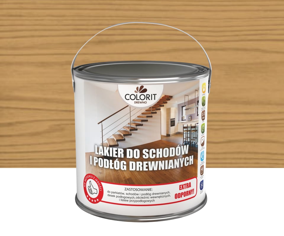 Lakier do schodów i podłóg półpołysk 2.5 l Colorit