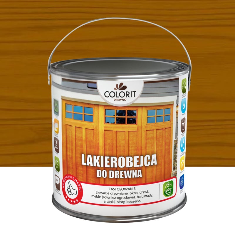 Lakierobejca do drewna orzech 2.5 l Colorit