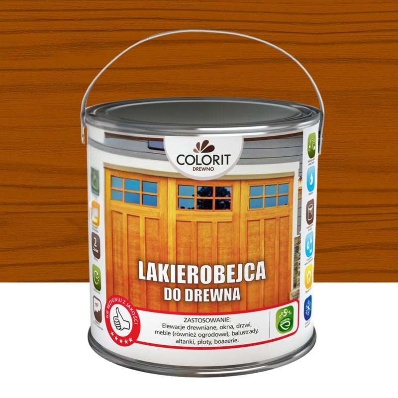 Lakierobejca do drewna kasztan 2.5 l Colorit