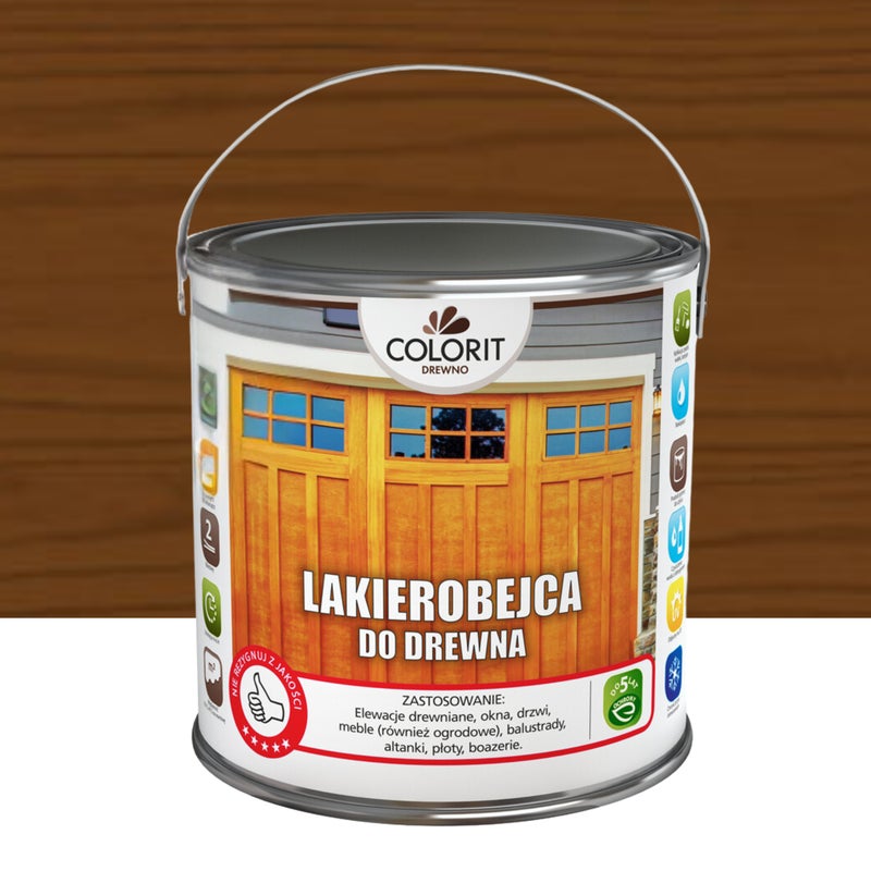 Lakierobejca do drewna dąb ciemny 2.5 l Colorit