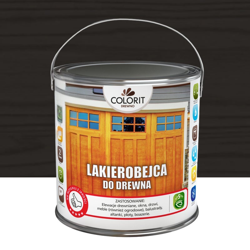 Lakierobejca do drewna heban 2.5 l Colorit