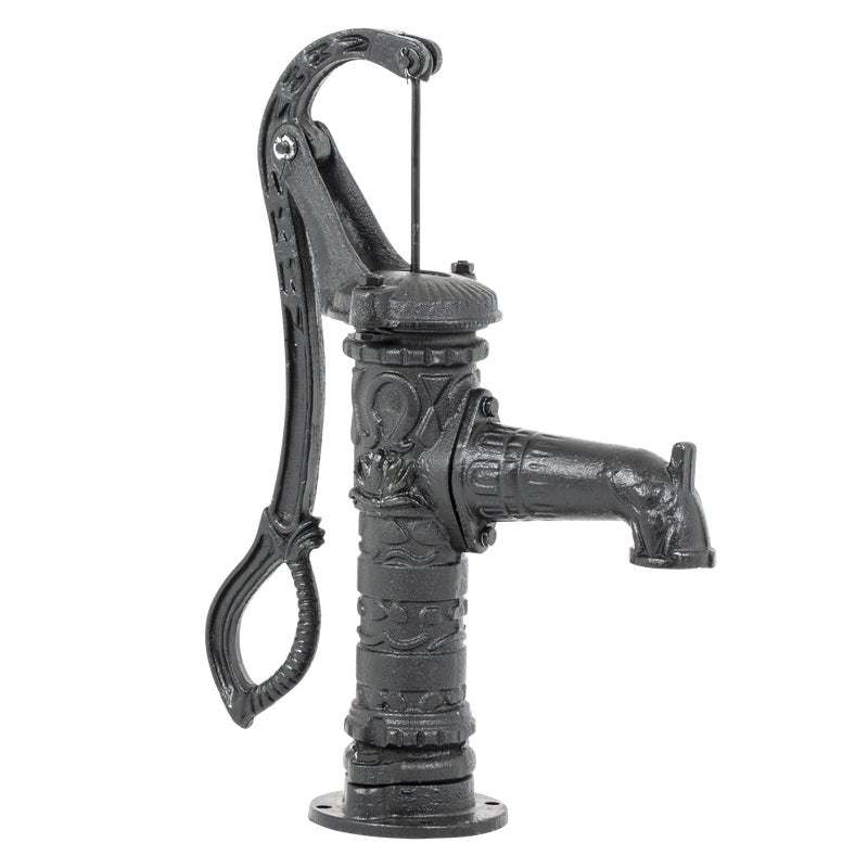 Pompa ręczna do wody 26 l/h żeliwna zdobiona czarna PR26Z Lider