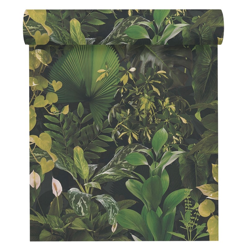 Tapeta Liście 39698-1 zielona winylowa na flizelinie