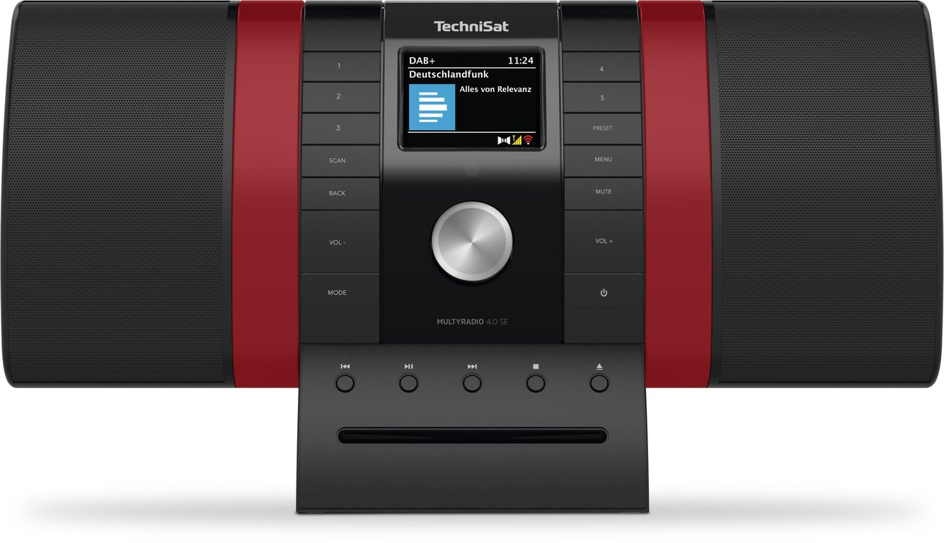 TechniSat MULTYRADIO 4.0 Internet Analogowe i cyfrowe Czarny, Czerwony