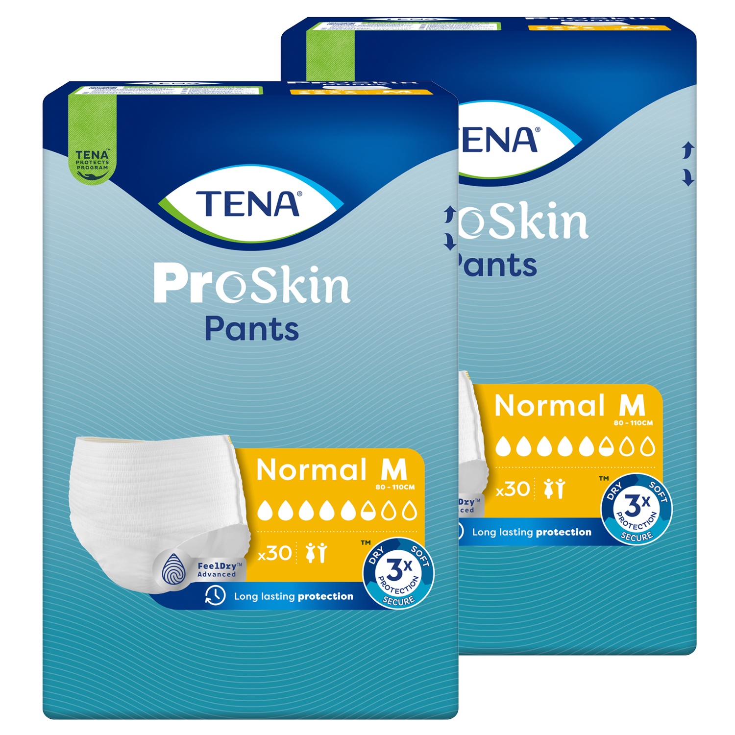 Zestaw Tena Pants ProSkin, majtki chłonne, rozmiar M, 80-110 cm, Normal, 2 x 30 sztuk