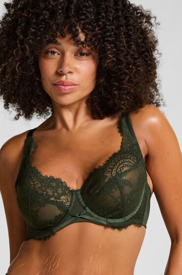 Hunkemöller Nieusztywniany biustonosz Amara z fiszbinami Zielony