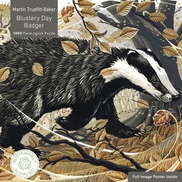 Puzzle 1000 Borsuk w wietrzny dzień Martin Truefit Flame Tree - puzzle