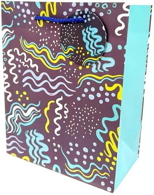 Torebka ozdobna matowa 18x23x10cm granat - artykuł papierniczy