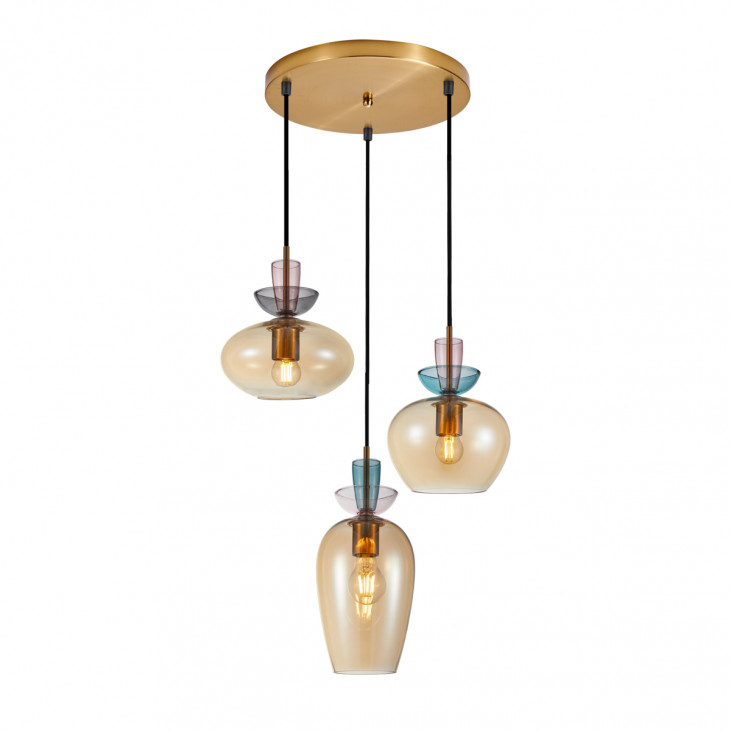 Lampa wisząca FANDA 3xE27 - złoty