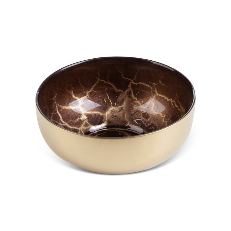 SZKLANA PATERA ANTYK MISKA MISA 15X7 CM ZŁOTA