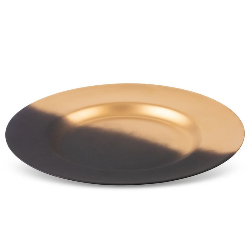 SZKLANA PATERA OZDOBNA TACA TALERZ 33X4 CM CZARNA