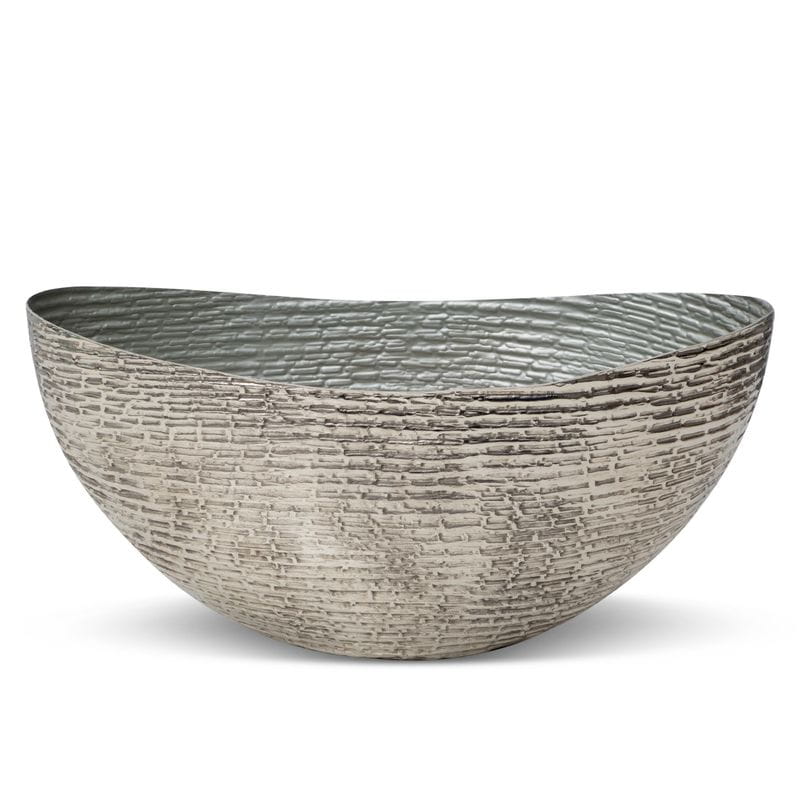 MISA DEKORACYJNA NACZYNIE OZDOBNE 45X22X22 SREBRNA