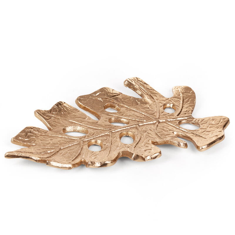 PATERA DEKORACYJNA DALIA 27X17X1 CM ZŁOTY