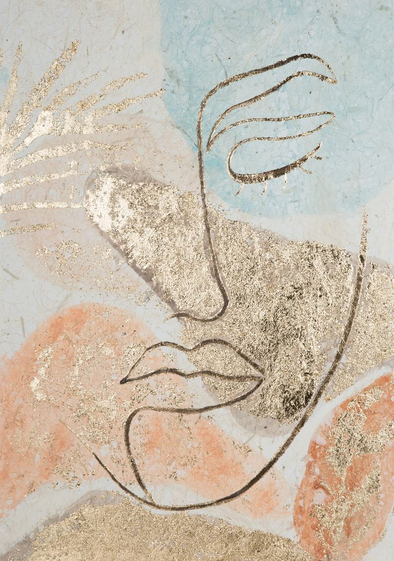 Obraz ręcznie malowany na płótnie 399A 50x70cm Beżowy