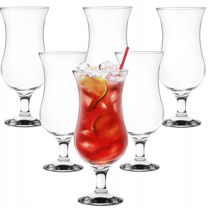 Szklanki na Nóżce Pokale Kieliszki Koktajlowe 420 ml 6 sztuk na Prezent
