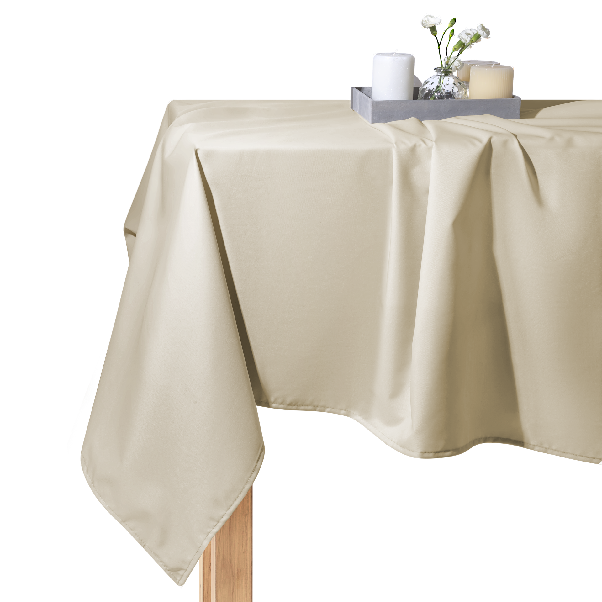 Jasno-Beżowy Obrus Ogrodowy Wodoodporny 140x180 GAIA