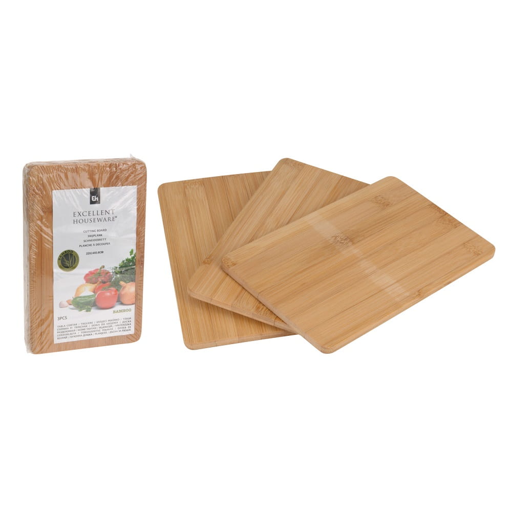 DESKA DO KROJENIA BAMBUSOWA Zestaw 3szt 22x14cm