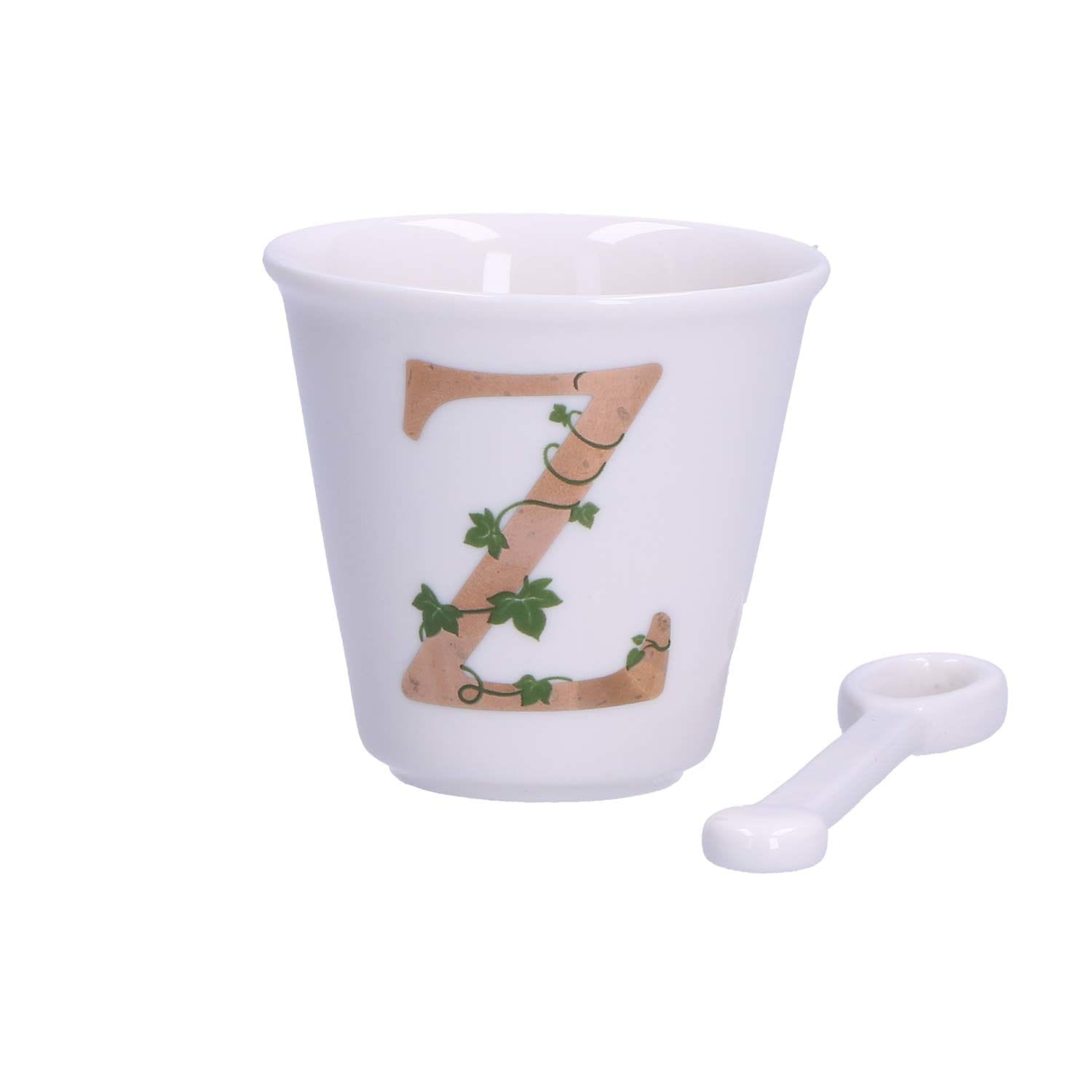 LA PORCELLANA BIANCA UNICO Filiżanka z łyżeczką 75 ml, Wzór Z