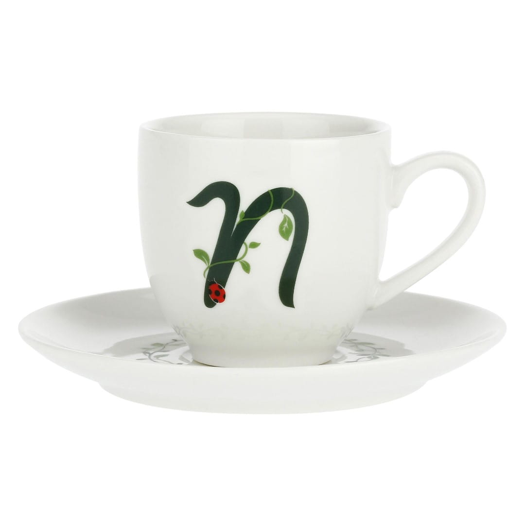 LA PORCELLANA BIANCA SOLOTUA Filiżanka ze spodkiem 90 ml, Wzór N