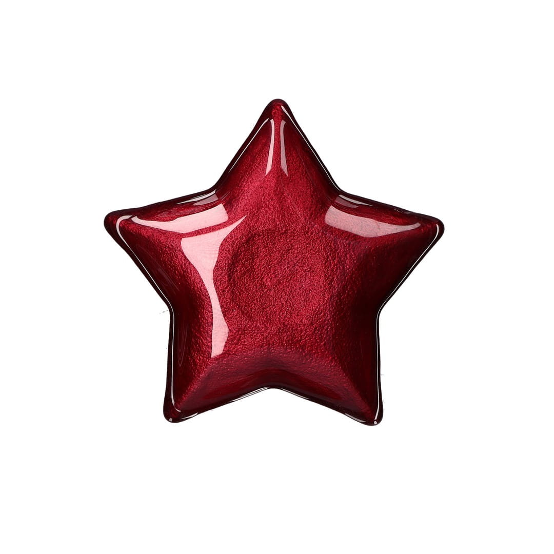 RITUALI DOMESTICI NEIMIEIPENSIERI Szklany talerz gwiazdka 16 cm